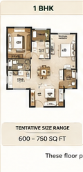 Conceptual 1 BHK planning study Conceptual 1 BHK planning study