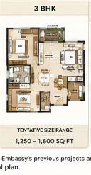 Conceptual 3 BHK planning study Conceptual 3 BHK planning study
