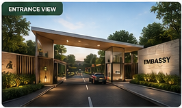Conceptual landscaped entrance view Conceptual landscaped entrance view