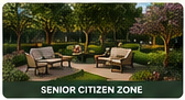 Conceptual senior citizen seating zone Conceptual senior citizen seating zone